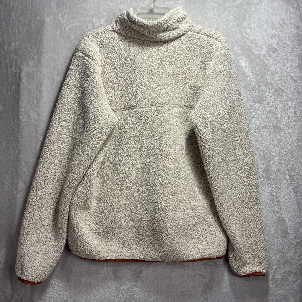 Columbia Texas Longhorns Sherpa Jacket Women's Cream Orange Full Zip XL Fleece - Picture 6 of 6